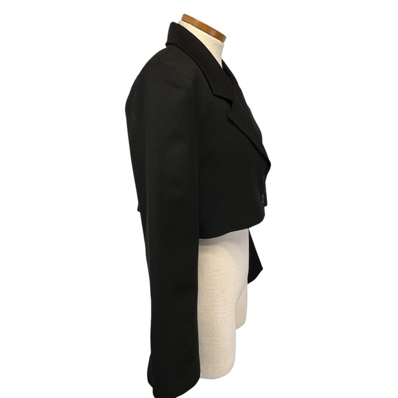 Alohas Cropped Single Breasted Tailored Blazer Women Small in Black - Picture 3 of 9